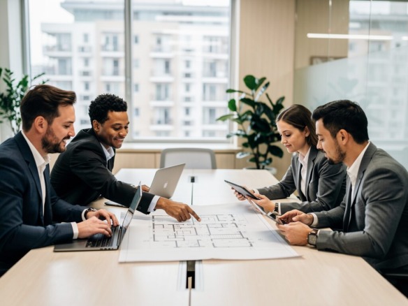 professional property management team at work