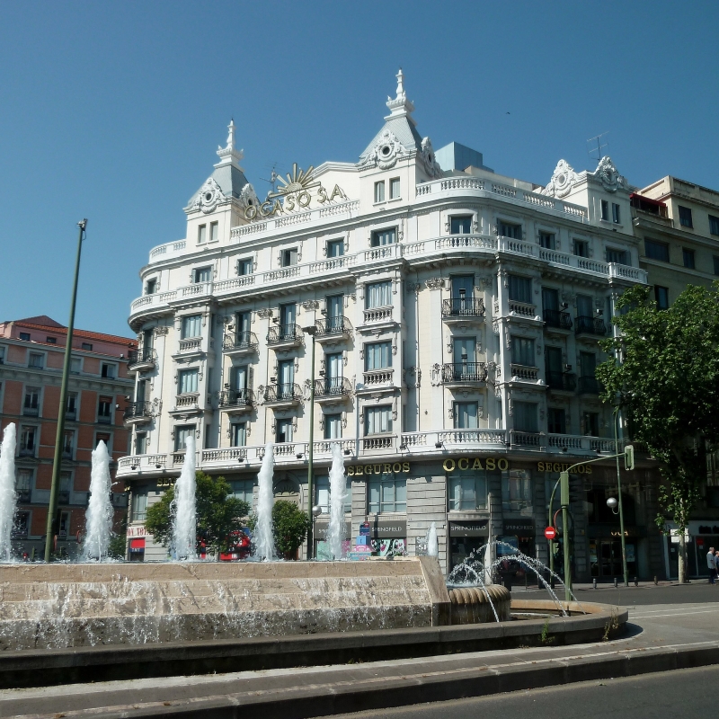 'Ocaso' building in Madrid (Spain). Built in 1918.